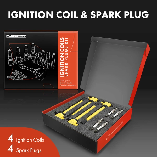 Ignition Coil Pack Set of 8 Iridium Series, 3-Blade Terminal A-Premium APIC1420