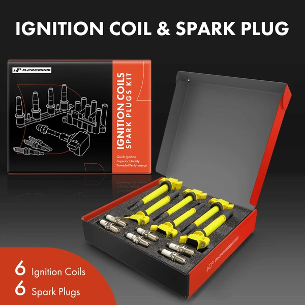 Ignition Coil Pack Set of 12 Iridium Series, 4-Blade Terminal A-Premium APIC1567