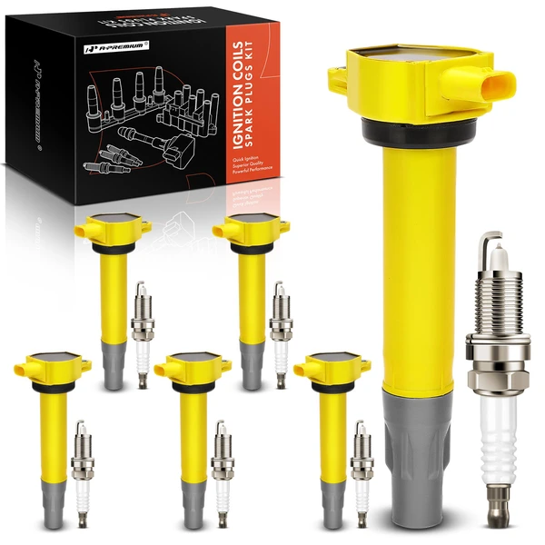 2008-2010 Dodge Avenger Ignition Coils & Spark Plugs Kits Set of A Set of 12 Iridium Series, 3-Blade Terminal A-Premium APIC1422