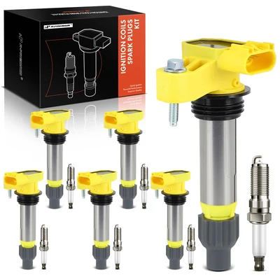6 Pcs Ignition Coils & 6 Pcs Iridium & Platinum Spark Plugs Kits