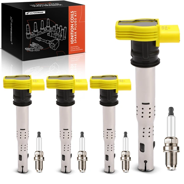 Ignition Coil Pack Set of 8 Iridium Series, 4-Blade Terminal A-Premium APIC1570