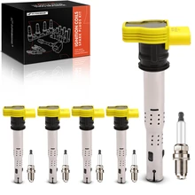 2005-2015 Volkswagen Jetta Ignition Coil & Iridium Spark Plug Kit Set of 10 Iridium Series | 4-Blade Terminal | 2-Year Warranty | A-Premium APIC1571