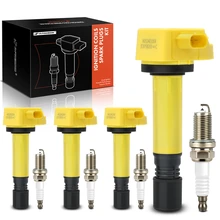 4 Pcs Ignition Coil& 4 Pcs Double Iridium Spark Plug Kits