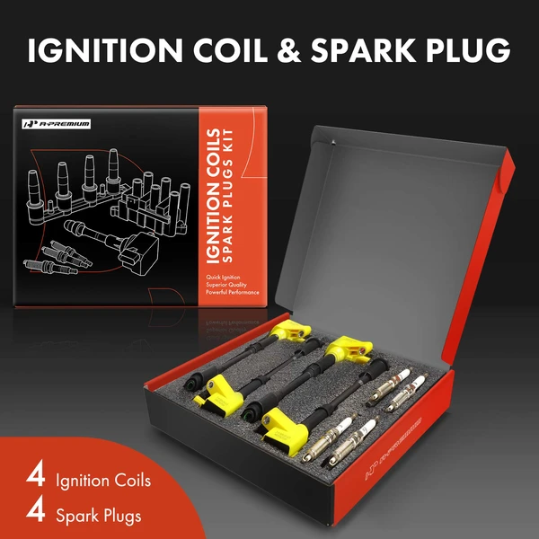 Ignition Coils & Spark Plugs Kits Set of A Set of 8 Iridium Series, 3-Pin Terminal A-Premium APIC1582