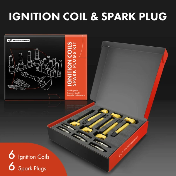 Ignition Coil Pack Set of 12 Iridium Series, 3-Pin Terminal A-Premium APIC1432