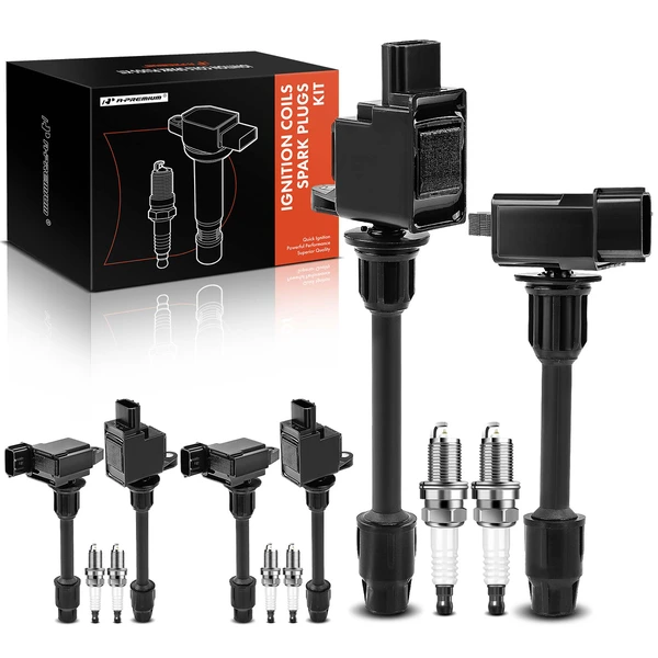 2000-2001 Nissan Maxima Ignition Coil and Spark Plug Kit Set of A Set of 12 Iridium Series, 3-Blade Terminal A-Premium APIC0808