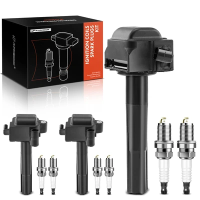 3 Pcs Black Ignition Coil & 6 Pcs IRIDIUM Spark Plug Kit