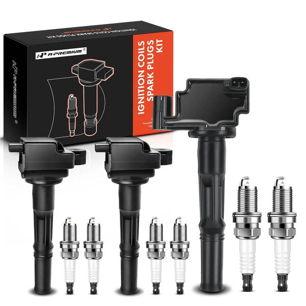 1996-2002 Toyota 4Runner Ignition Coil and Spark Plug Kit Set of A Set of 9 Iridium Series, 2-Blade Terminal A-Premium APIC0499