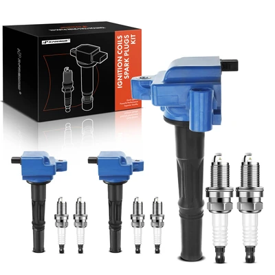 3 Pcs Blue Ignition Coil & 6 Pcs IRIDIUM Spark Plug Kit