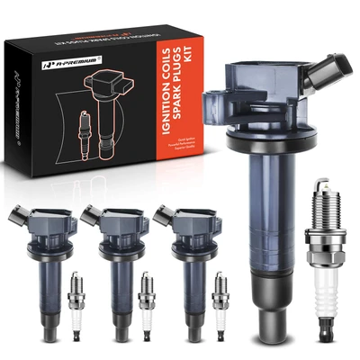 4 Pcs Ignition Coil & 4 Pcs IRIDIUM Spark Plug Kit
