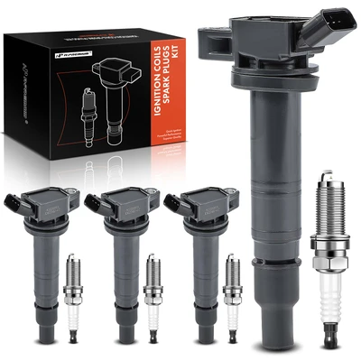 4 Pcs Ignition Coil & IRIDIUM Spark Plug Kits