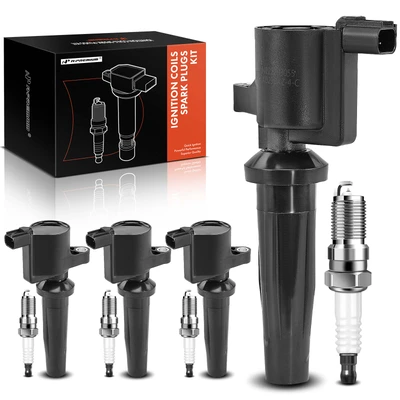 4 Pcs Ignition Coil & IRIDIUM Spark Plug Kits