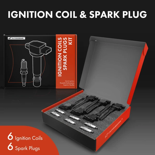 Ignition Coil and Spark Plug Kit Set of 12 Iridium Series, 3-Blade Terminal A-Premium APIC0792