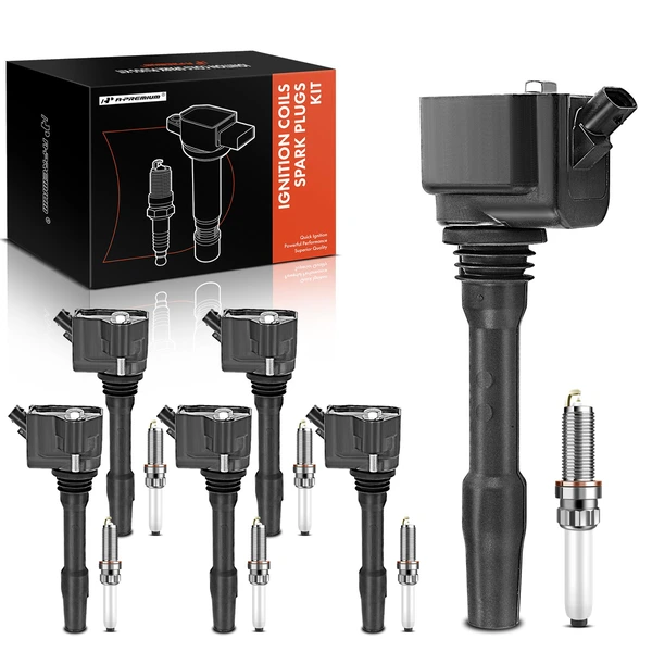 2016-2019 Mini Cooper Clubman Ignition Coil and Spark Plug Kit Set of 12 Iridium Series, 3-Pin Terminal A-Premium APIC0642