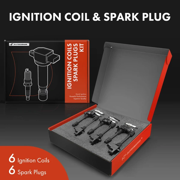 Ignition Coil and Spark Plug Kit Set of 12 Iridium Series, 3-Blade Terminal A-Premium APIC0760