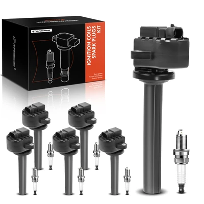 2000 Isuzu Amigo Ignition Coil and Spark Plug Kit Set of 6 Iridium Series, 3-Blade Terminal A-Premium APIC0647
