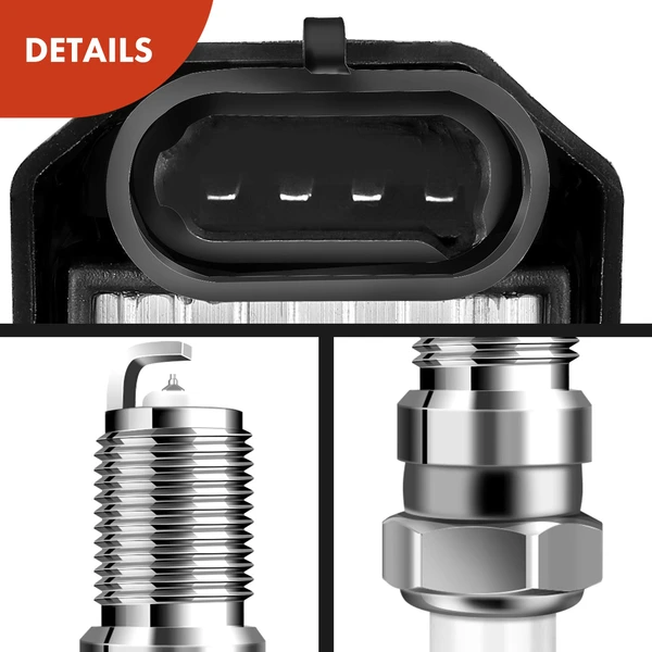 Ignition Coil and Spark Plug Kit Set of A Set of 16 Iridium Series, 4-Blade Terminal A-Premium APIC0523