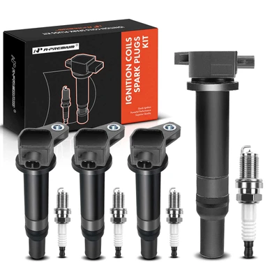 4 Pcs Ignition Coil & 4 Pcs IRIDIUM Spark Plug Kit