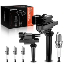 1999-2003 Mazda Protege Ignition Coil and Spark Plug Kit Set of 2 Iridium Series, 3-Blade Terminal A-Premium APIC0531