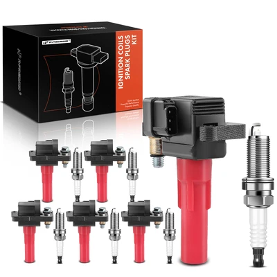 6 Pcs Black Ignition Coil & 6 Pcs IRIDIUM Spark Plug Kit