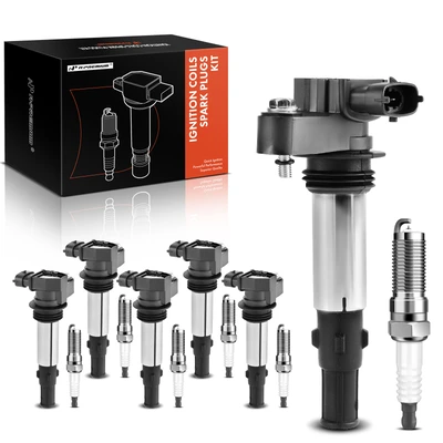 6 Pcs Black Ignition Coil & 6 Pcs IRIDIUM Spark Plug Kit