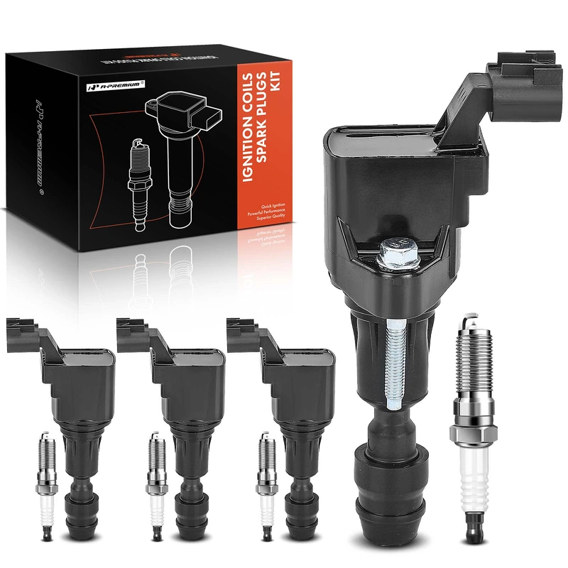2006-2010 Pontiac G6 Ignition Coil and Spark Plug Kit Set of 8 Iridium Series, 4-Blade Terminal A-Premium APIC0763