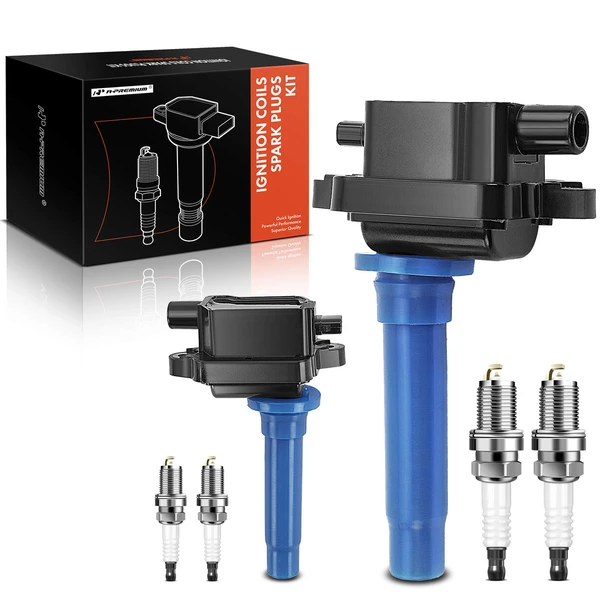1995-2002 Kia Sportage Ignition Coil and Spark Plug Kit Set of 6 Iridium Series, 2-Blade Terminal A-Premium APIC0644