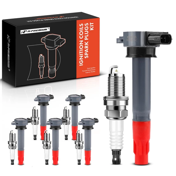 2007-2013 Mitsubishi Outlander Ignition Coil and Spark Plug Kit Set of 12 Iridium Series, 3-Blade Terminal A-Premium APIC0835