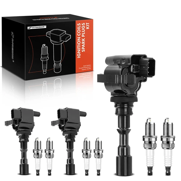 2002 Hyundai XG350 Ignition Coil and Spark Plug Kit Set of 9 Iridium Series, 3-Blade Terminal A-Premium APIC0546
