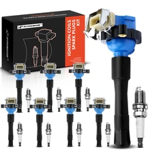 1998-2000 BMW 740i Ignition Coil and Spark Plug Kit Set of 8 Iridium Series, 3-Blade Terminal A-Premium APIC0541