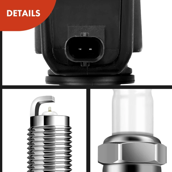 Ignition Coil and Spark Plug Kit Set of A Set of 12 Iridium Series, 2-Blade Terminal A-Premium APIC0559