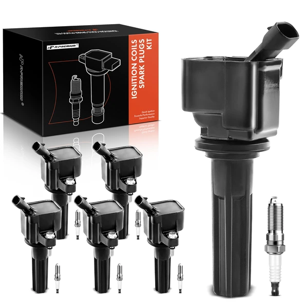 2006-2009 Chevrolet Trailblazer Ignition Coil and Spark Plug Kit Set of A Set of 12 Iridium Series, 3-Blade Terminal A-Premium APIC0671