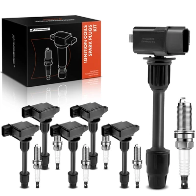 2001 Nissan Pathfinder Ignition Coil and Spark Plug Kit Set of 6 Iridium Series, 3-Blade Terminal A-Premium APIC0672