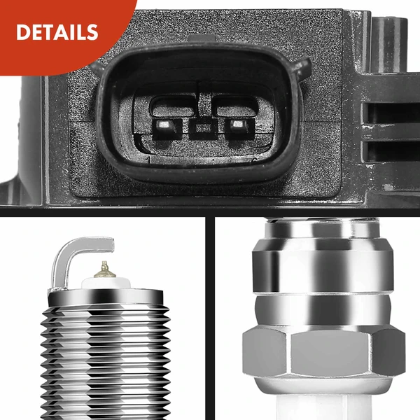 Ignition Coil and Spark Plug Kit Set of A Set of 12 Iridium Series, 2-Blade Terminal A-Premium APIC0621