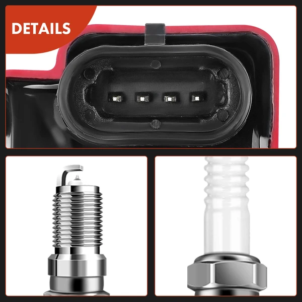 Ignition Coil and Spark Plug Kit Set of 8 Iridium Series, 4-Blade Terminal A-Premium APIC0575