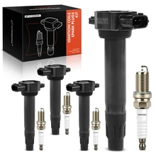 Ignition Coils + Spark Plugs Kits, Set of 8, Iridium & Platinum Series, 3-Blade Terminal, A-Premium APIC0966