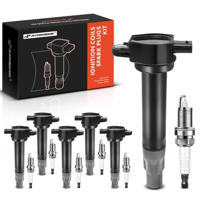 6 Pcs Ignition Coil & 6 Pcs IRIDIUM Spark Plug Kit
