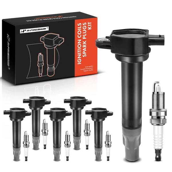2008-2010 Chrysler Town & Country Ignition Coil and Spark Plug Kit Set of A Set of 12 Iridium Series, 3-Blade Terminal A-Premium APIC0562