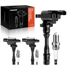 2003-2006 Mitsubishi Montero Ignition Coil and Spark Plug Kit Set of 3 Iridium Series, 3-Blade Terminal A-Premium APIC0567