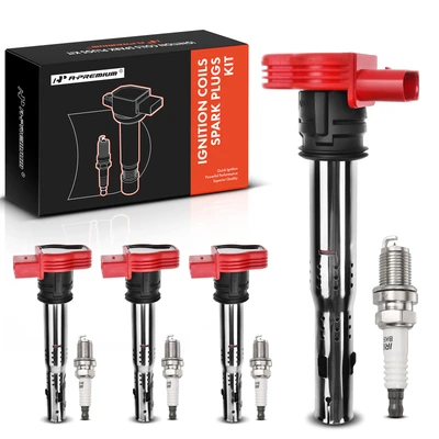 4 Pcs Ignition Coil & 4 Pcs IRIDIUM Spark Plug Kit
