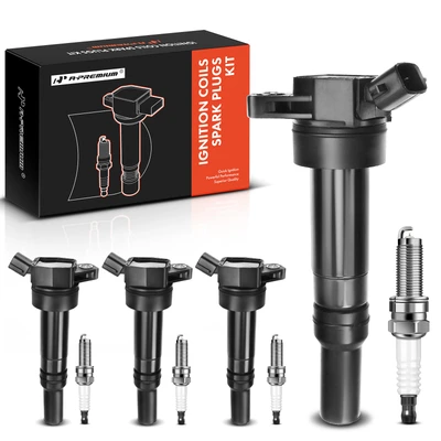 4 Pcs Ignition Coil & 4 Pcs IRIDIUM Spark Plug Kit