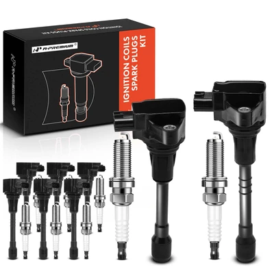 8 Pcs Black Ignition Coil & 8 Pcs IRIDIUM Spark Plug Kit