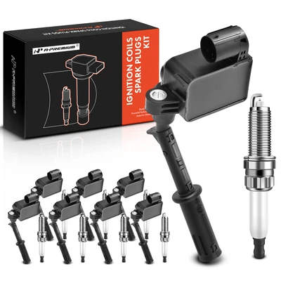 8Pcs Ignition Coil & 8Pcs Iridium Spark Plug Kit