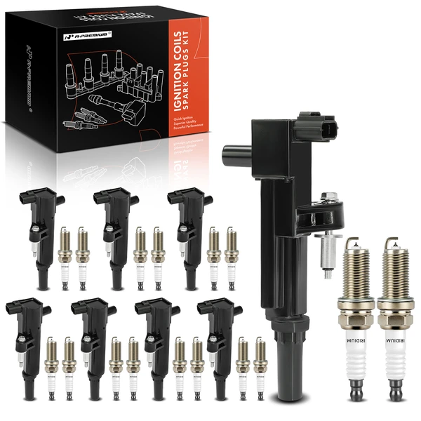 2008-2009 Chrysler Aspen Ignition Coil and Spark Plug Kit Set of A Set of 24 Iridium Series, 2-Blade Terminal A-Premium APIC0818