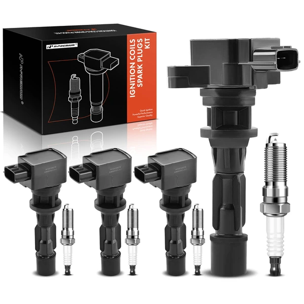 2008-2010 2012-2015 Mazda 5 Ignition Coil and Spark Plug Kit Set of A Set of 8 Iridium Series, 3-Blade Terminal A-Premium APIC0681