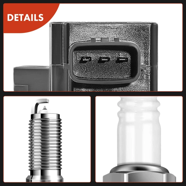 Ignition Coil and Spark Plug Kit Set of 8 Iridium Series, 3-Blade Terminal A-Premium APIC0681