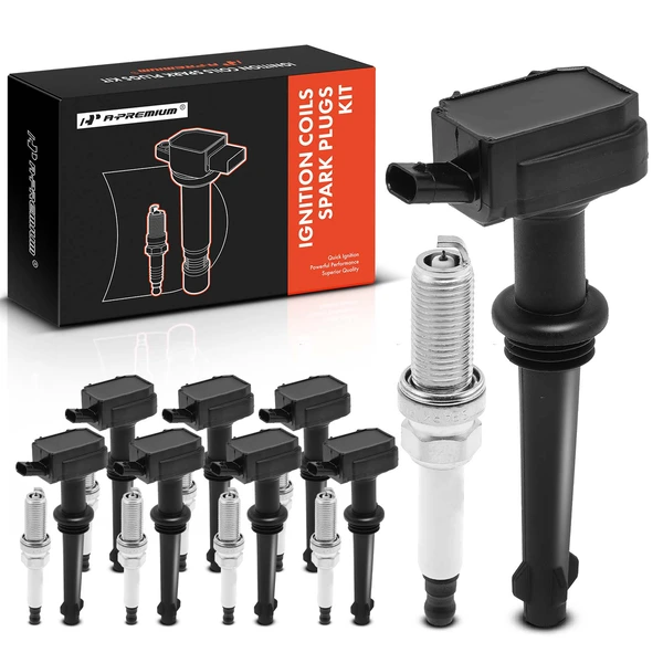 Ignition Coil and Spark Plug Kit Set of A Set of 16 Iridium Series, 3-Blade Terminal A-Premium APIC0841