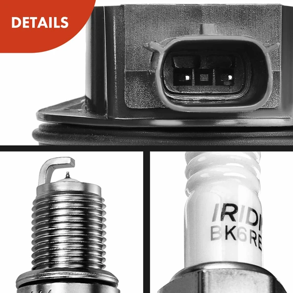 Ignition Coil and Spark Plug Kit Set of 16 Iridium Series, 2-Blade Terminal A-Premium APIC0684