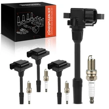 1999-2004 Volvo V40 Ignition Coil and Spark Plug Kit Set of 8 Iridium & Platinum Series, 3-Blade Terminal A-Premium APICK04PPW