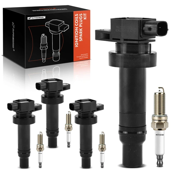 2010-2011 Kia Soul Ignition Coil and Spark Plug Kit Set of 8 Iridium & Platinum Series, 2-Blade Terminal A-Premium APIC0968
